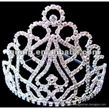 Rhinestone große Tiara Krone (GWST12-506G)